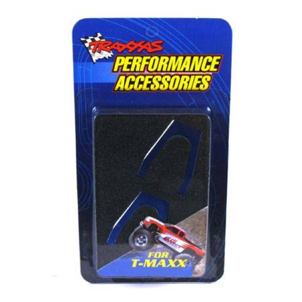 Traxxas T-Maxx Brake/Throttle Servo Mounts Blue Aluminum
