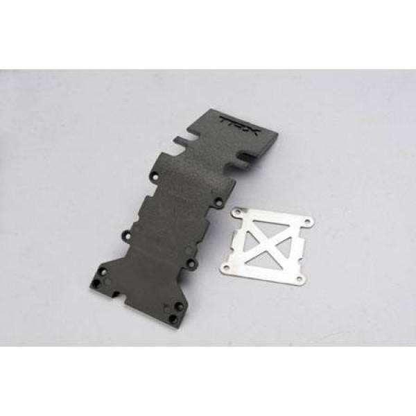 Traxxas Skid Plate Rear Plastic Gray/SS Plate