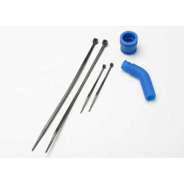 Traxxas Revo Pipe Coupler (Blue) Exhaust Deflector Ties