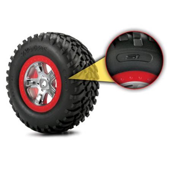 Traxxas S1 Off-road racing SCT Tires dual profile 4.3x1.7- 2.2/3.0" (2) with foam inserts (2)