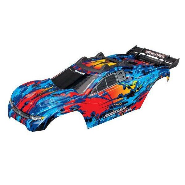 Traxxas Rustler 4x4 Body w/Mounts (red)