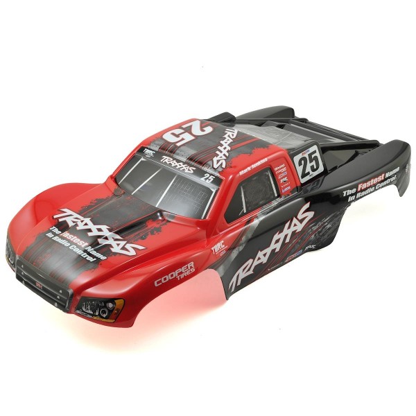 Traxxas Slash 4x4 "Mark Jenkins" #25 body pre painted trimmed and decals Red