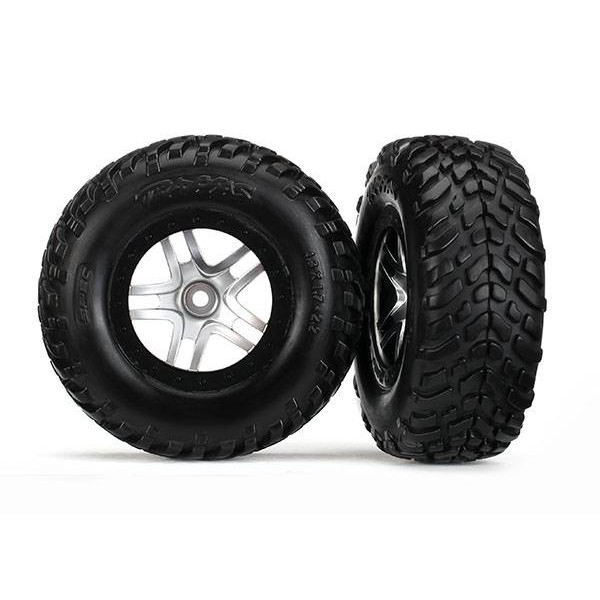 Traxxas 2.2"/3.0" Assembled S1 SCT Tires & Split-Spoke wheels (TSM) (2)
