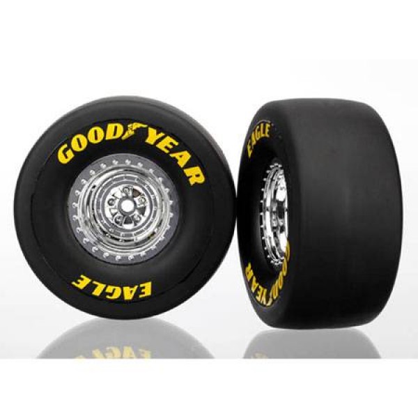 Traxxas Tires/Wheels Assembled/Glued Rear (2)