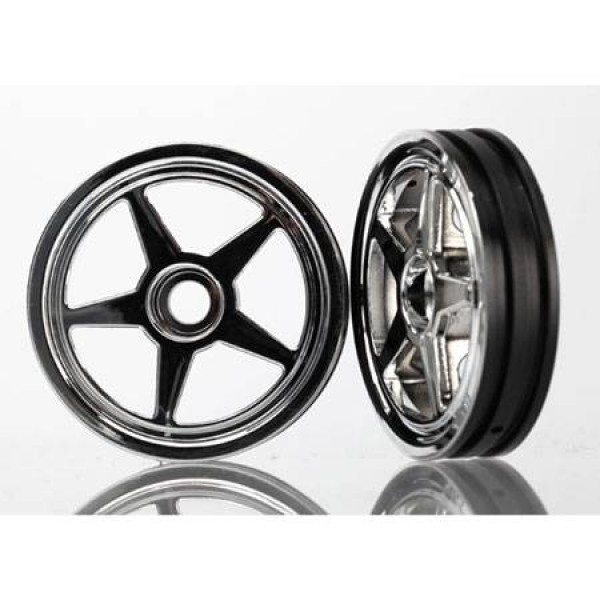 Traxxas Wheels 5-Spoke Chrome Front (2)