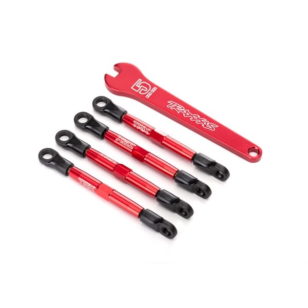 Traxxas Assembled Aluminum VXL Toe Links, Red Anodized (4)