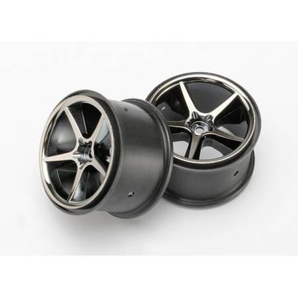 Traxxas VXL Wheels Gemini Black Chrome (2)