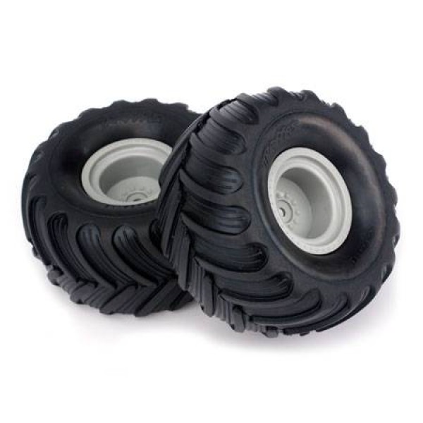 Traxxas Grave Digger Tires/Wheels Assembled 1/16 (2)