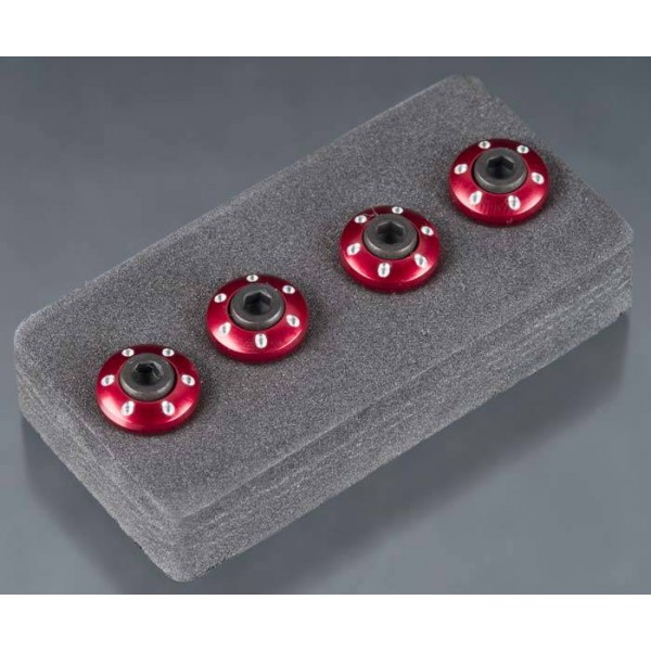 Traxxas Wheel Nut Washer Aluminum Red (3)