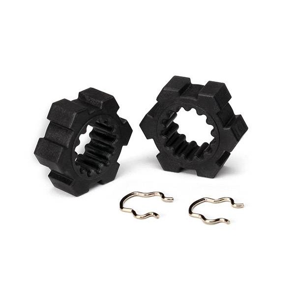 Traxxas X-Maxx Wheel Hubs Hex & Clips (2)