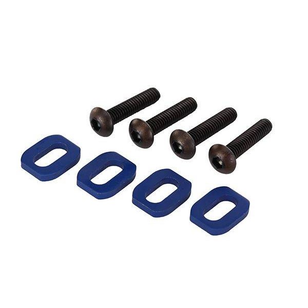 Traxxas Aluminum Motor Mount Washers (blue) (4)