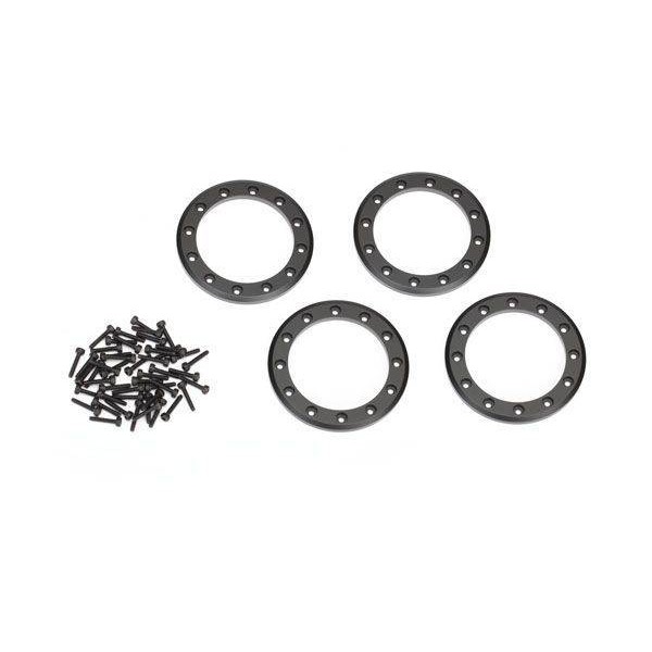 Traxxas Black Beadlock Rings (2.2") (aluminum) (4) with Screws