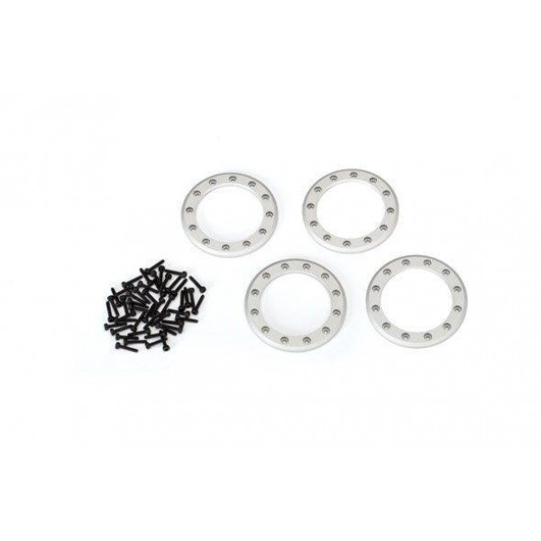 Traxxas Satin Beadlock Rings (1.9") (aluminum) (4) with Screws