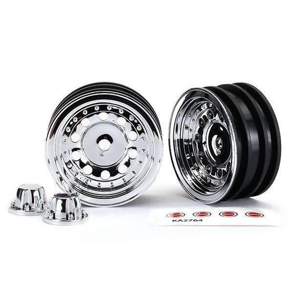Traxxas Wheels 1.9" chrome (2) center caps (2) decal sheet
