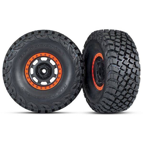 Traxxas Mounted BFGoodrich Black Desert Racer beadlock wheels & tires glued