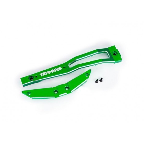 Traxxas Chassis brace, front, 6061-T6 aluminum (green-anodized/ 2.5x6mm CCS (with threadlock) (2)
