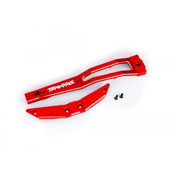 Traxxas 6061-T6 Anodized Front Chassis Brace Aluminum / 2.5x6mm CCS (with Threadlock), Red (2)