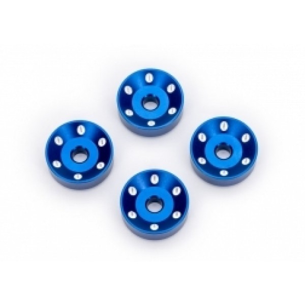 Traxxas Machined Aluminum Wheel Washers, Blue (4)