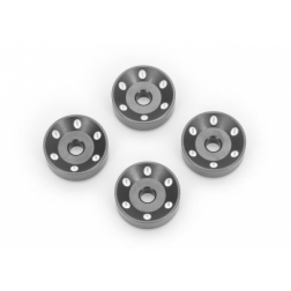 Traxxas Machined Aluminum Wheel Washers, Gray (4)