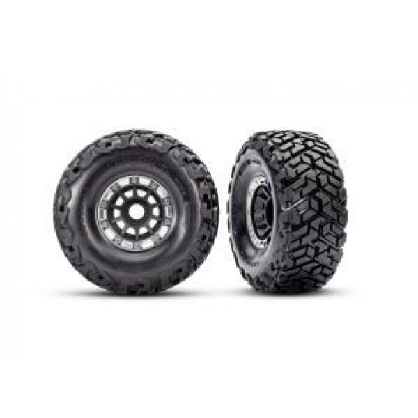 Traxxas Tires & wheels BLK STN MAXX SC TIRES