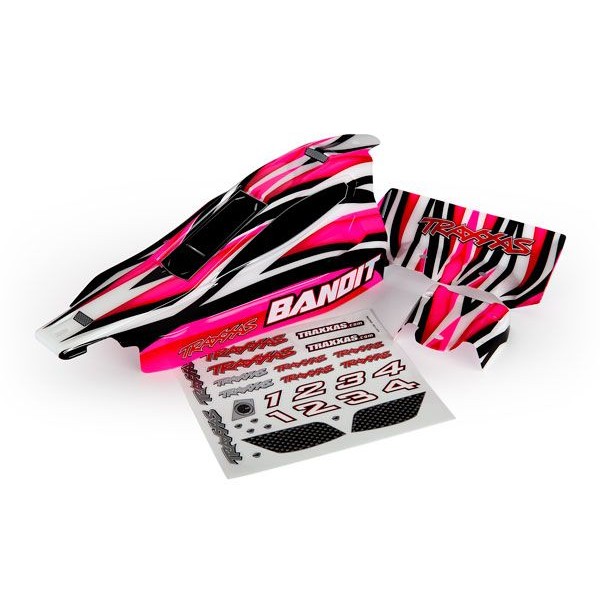 Traxxas Body, Bandit, Pink (Painted, Decals Applied)