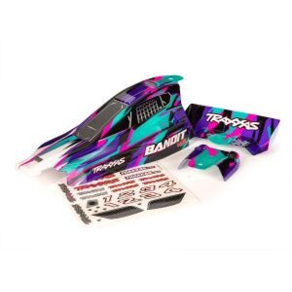 Traxxas Body, Bandit® VXL, purple/ wing (painted, decals applied)