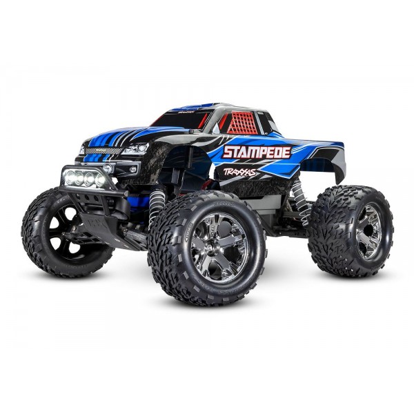 Traxxas Stampede 1/10 2WD RTR Monster Truck with LED Lights, Blue