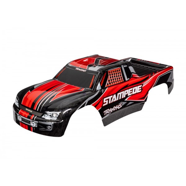 Traxxas Body, Stampede (also fits Stampede VXL), red (painted, decals applied)
