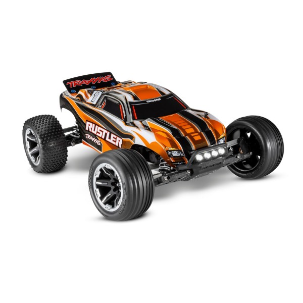 Traxxas Rustler 1/10 2WD Waterproof Stadium Truck with LEDs, Orange