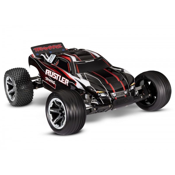 Traxxas RUSTLER: 1/10 SCALE STADIUM TRUCK w/USB-C BLACK