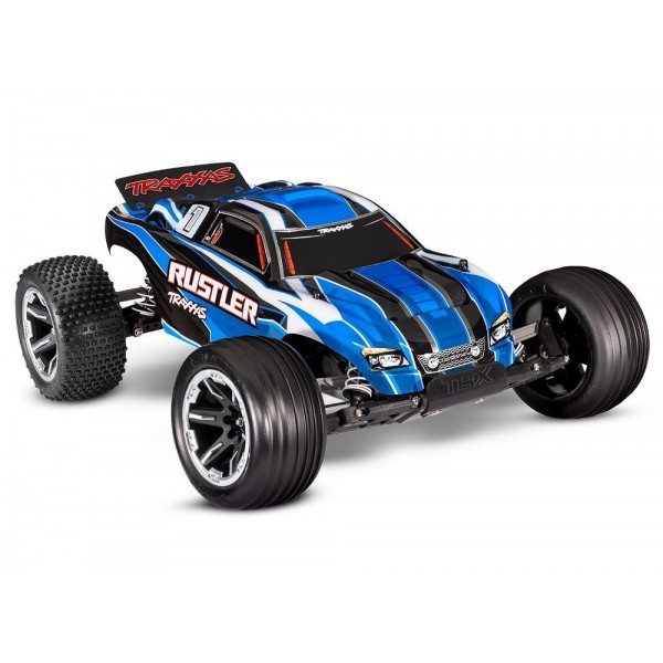Traxxas RUSTLER: 1/10 SCALE STADIUM TRUCK w/USB-C BLUE