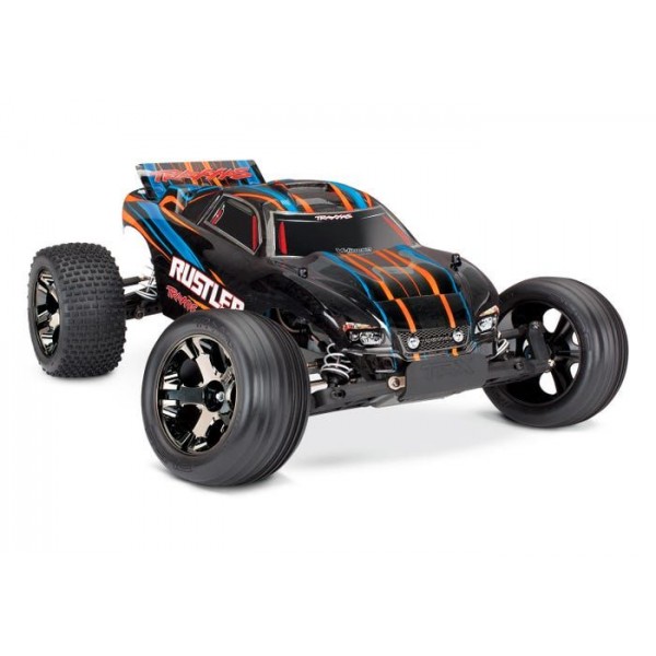 Traxxas  Rustler VXL:2WD 1/10 Stadium Truck with TSM, Orange