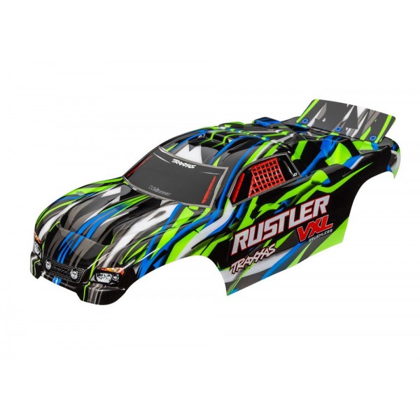 Traxxas Body, Rustler VXL, green (painted, decals applied)