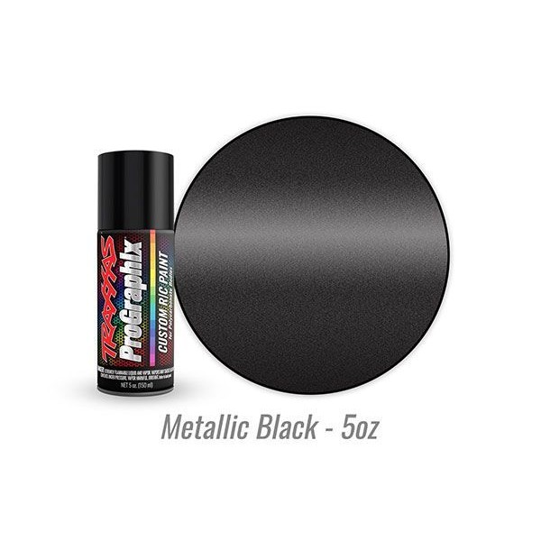 Traxxas Body paint, ProGraphix, metallic black (5oz)