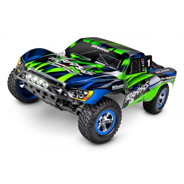 Traxxas Slash 1/10 Scale 2WD SCT with TQ radio and LED lights, Green
