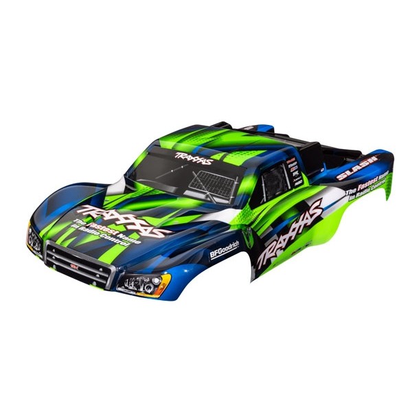 Traxxas Slash 2WD Body, green and blue
