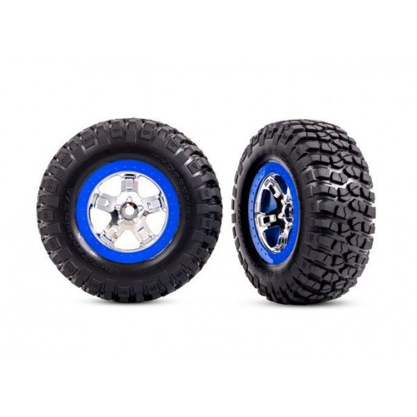 Traxxas T&W SCT CHRM BLU BDLK 2WD FRNT