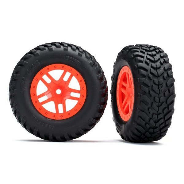 Traxxas Traxxas SCT Premounted Tires Set, Orange (2)