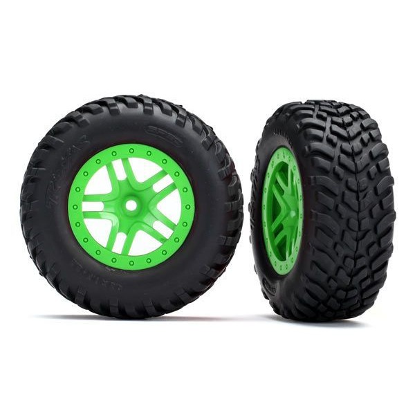Traxxas Traxxas SCT Premounted Tires Set, Green (2)
