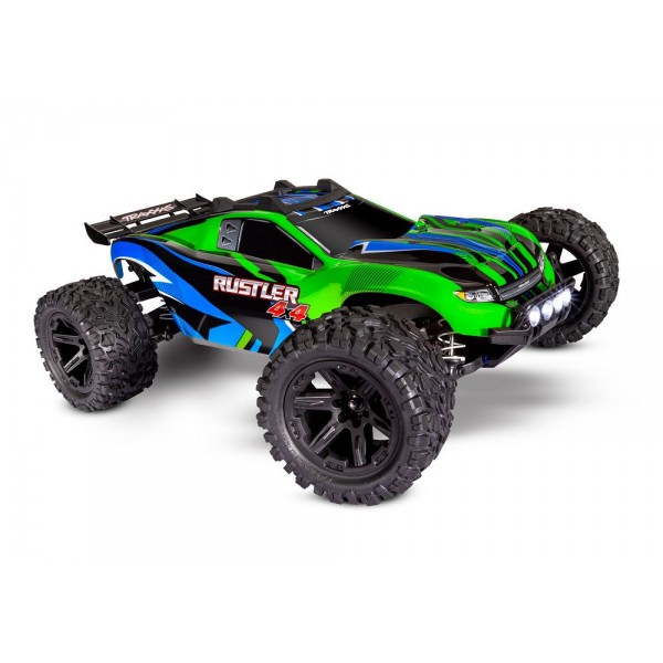 Traxxas Rustler 4X4 1/10 4WD Stadium Truck with LEDs, Green