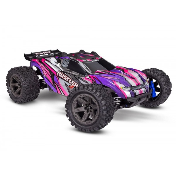 Traxxas Rustler 4X4 BL-2s: 1/10 Scale 4WD Stadium Truck PINK