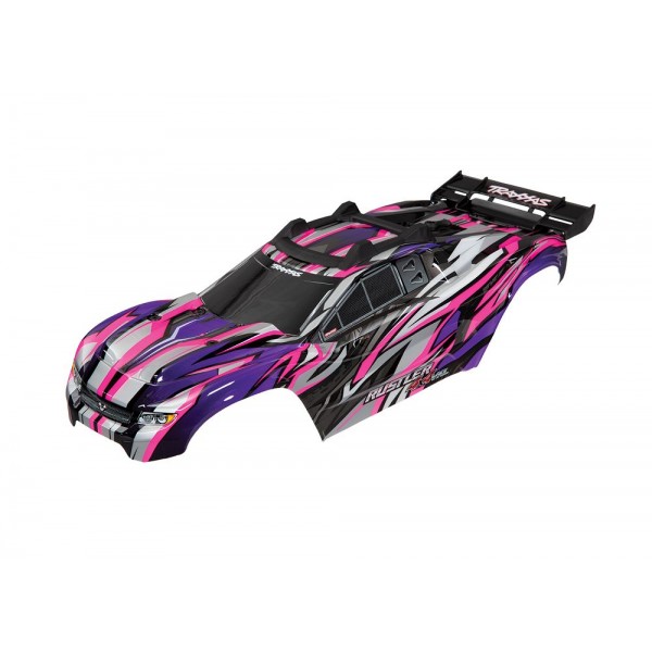 Traxxas Rustler 4X4 VXL Body & Mask/Decals, Pink