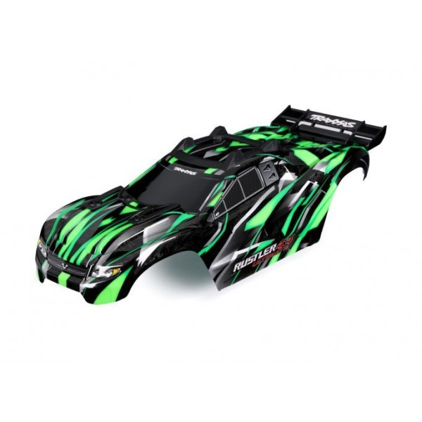 Traxxas BODY RUSTLER 4X4 ULT GRN