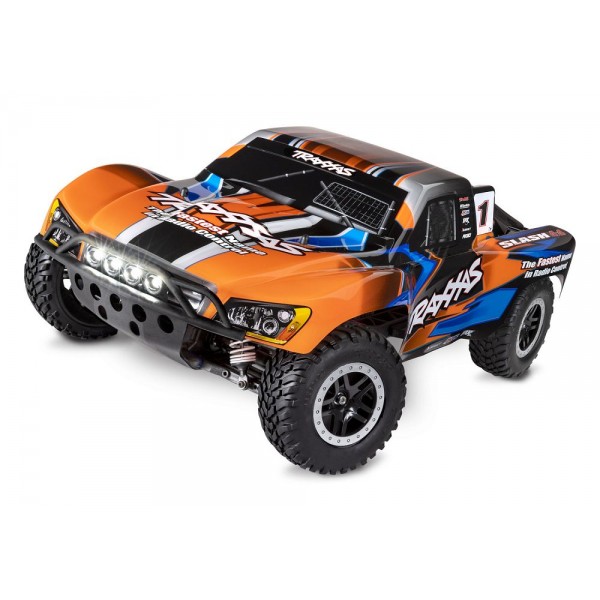 Traxxas Slash 4X4 1/10 4WD Waterproof SCT with LEDs, Orange