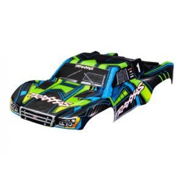 Traxxas BODY SLASH 4X4 GRN/BLUE CLIPLESS