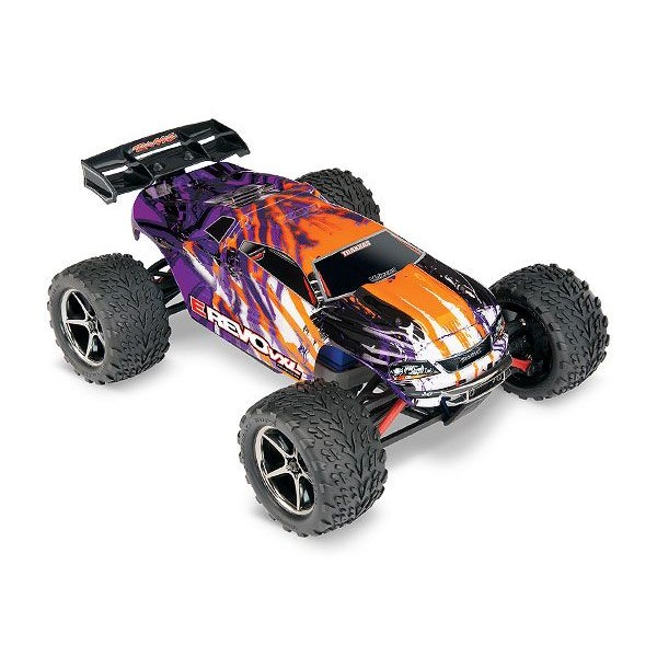 Traxxas E-Revo VXL 1/16 4WD Brushless RTR Monster Truck with TSM, Purple