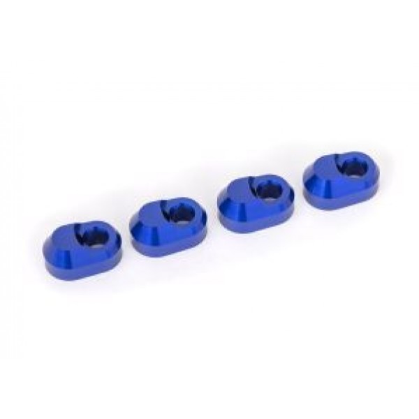 Traxxas Suspension pin retainer, 6061-T6 aluminum (blue-anodized) (4)