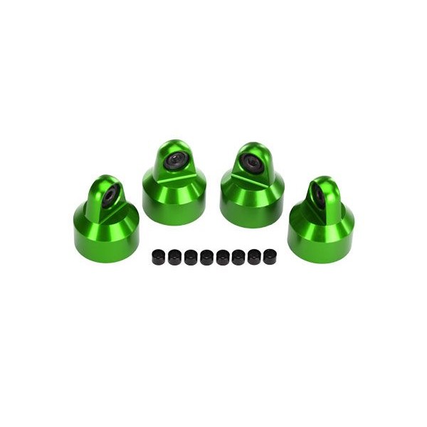 Traxxas Shock Caps, Aluminum, Green (GTX Shocks) (4)