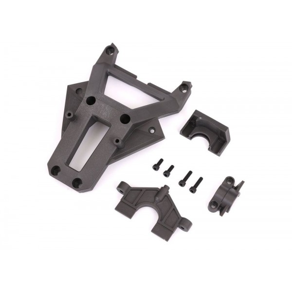 Traxxas Servo mount/ bulkhead cover/ chassis brace/ steering cover/ 3x12mm CS (2)/ 3x8mm CS (2)