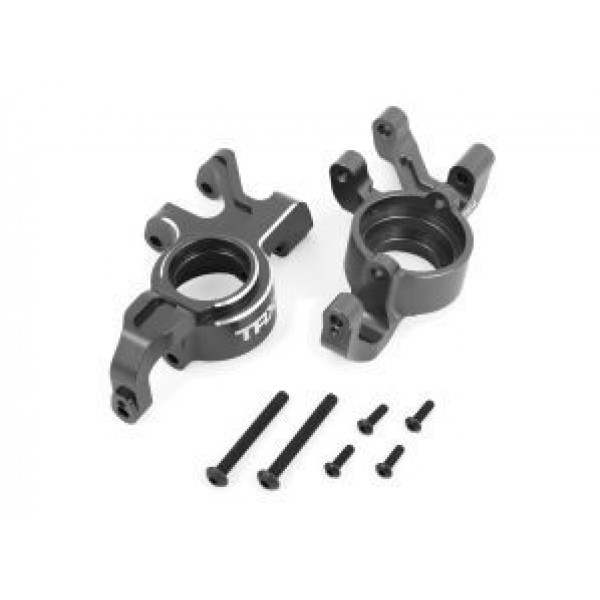 Traxxas Steering blocks, 6061-T6 aluminum (gray-anodized), left & right